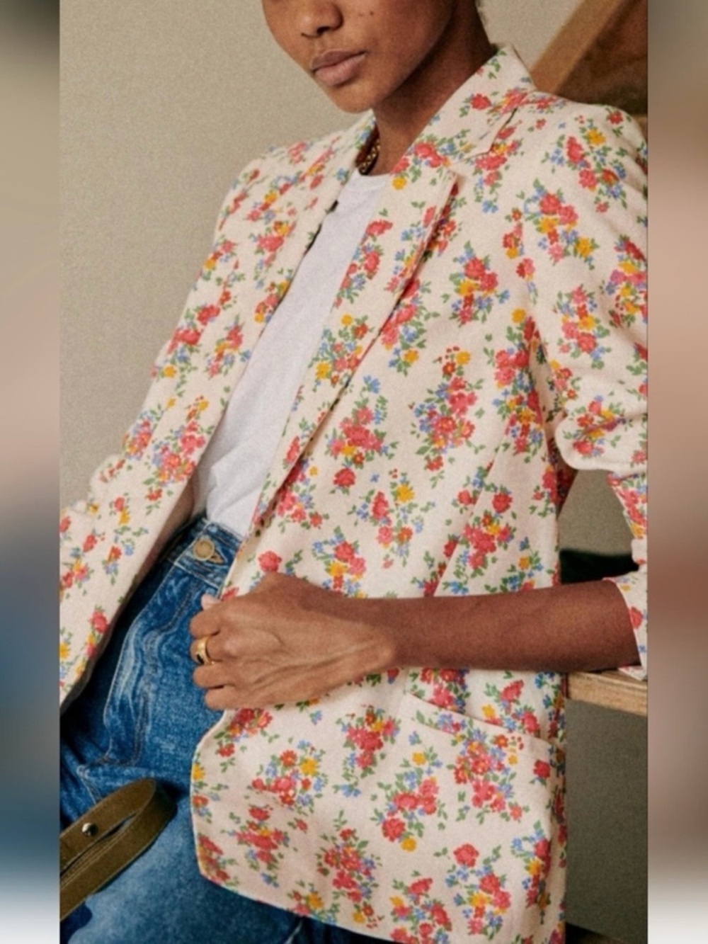 Sezane Gracie Jacket Jardin Secret Floral Size 6 NWT
